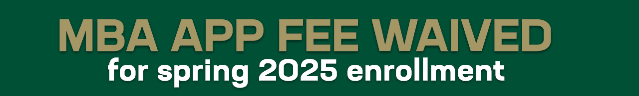 MBA app fee waived for spring 2025 enrollment